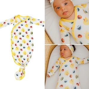 Copper Pearl Sesame Scribbles Knotted Gown